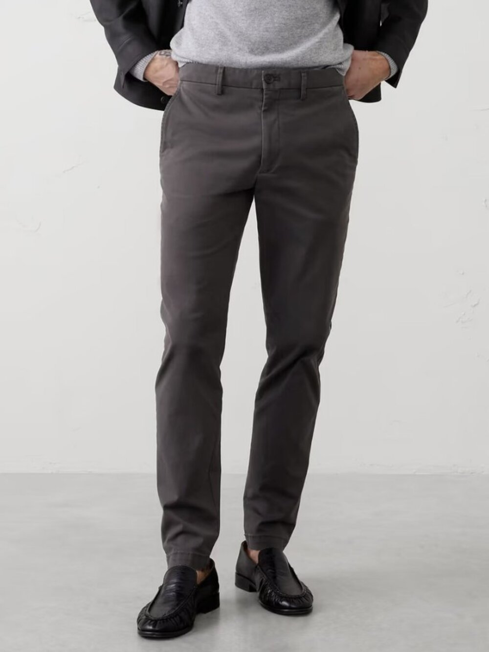 NWT Slim Lived-In Chino Size 34X30 In Flint Gray By Banana Republic Factory